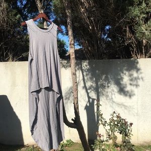 Long Grey wavy dress or sweater.